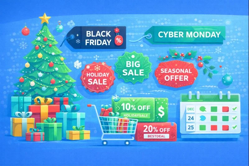 featured image thumbnail for post 10 Holiday Promotion Ideas for Black Friday & Christmas 2025